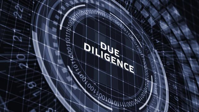 Business, Technology, Internet and network concept.  virtual screen of the future and sees the inscription: Due diligence
