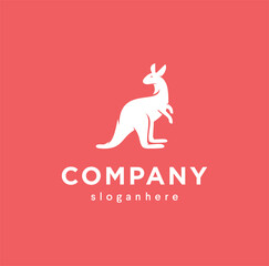 Fototapeta na wymiar Aussie Kangaroo Logo Design Vector Icon Illustration template emblem