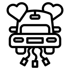 weddingcar line icon