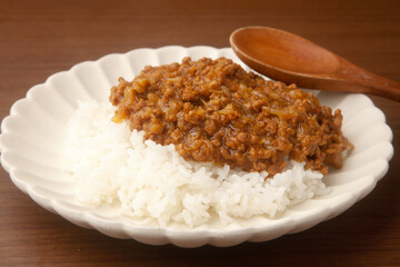 大豆ミートのキーマカレー