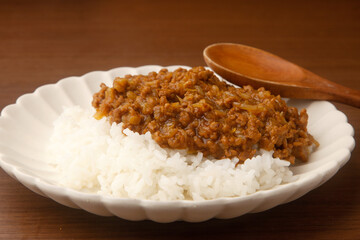 大豆ミートのキーマカレー