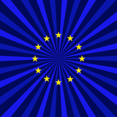 European Union flag design. Patriotic symbol, banner, concept. Vector illustration.