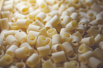 Fresh pasta. Handmade homemade Italian pasta made with fresh ingredients, eggs and wheat flour.