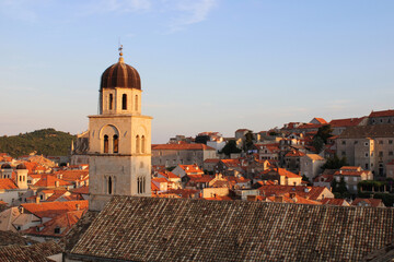 beautiful view from city wall over dubrovnik old town