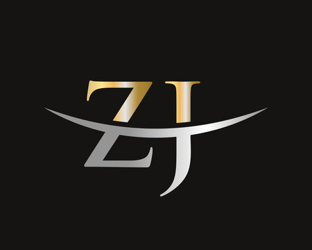 ZJ logo design. Initial ZJ letter logo design vector template