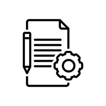 Black line icon for prerequisite