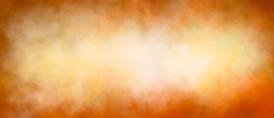 Autumn watercolor background. Orange, yellow color texture. Grunge distressed wallpaper. Fall season painting. Halloween background. Pumpkins color boarder. Happy Holiday concept. Thanksgiving.