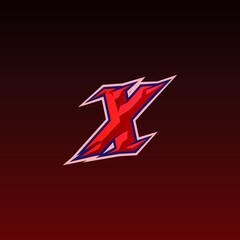 Initial X Gaming E sport Logo Design Template Inspiration