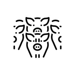 Black line icon for drove