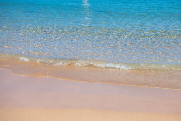 Tropical beach with sea sand on summer vacation.