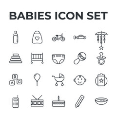 babies set icon, isolated babies set sign icon, vector illustration