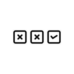 Black line icon for final