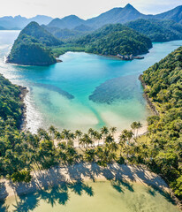 Aerial view of Koh Ngam, in Koh Chang, Trat, thailand