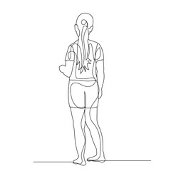 child line drawing, isolated, vector