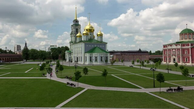 Kremlin Wall and Historical Building in the Center Of Tula, Russia.