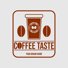 simple and modern coffee shop logo .