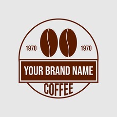 simple and modern coffee shop logo .