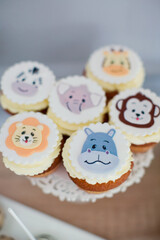 Jungle safari animal birthday sweets