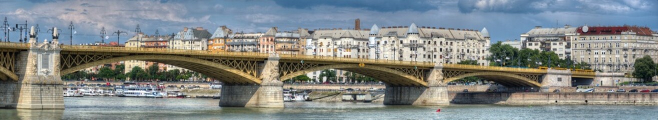 Die Margaretenbrücke in Budapest, Ungarn