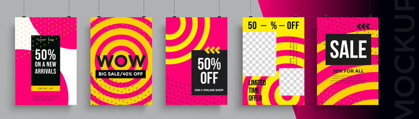 Sale poster template. Easy to adapt to brochure, annual report, magazine, poster, card, corporate presentation, portfolio, flyer, banner, website, app