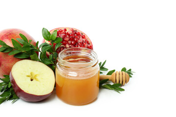 Rosh hashanah concept isolated on white background