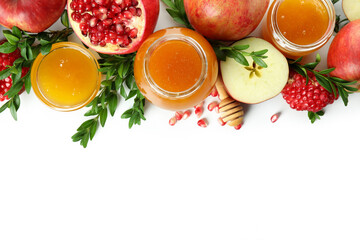 Rosh hashanah concept isolated on white background