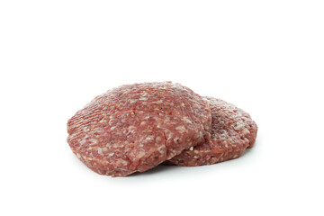 Tasty burger meat isolated on white background
