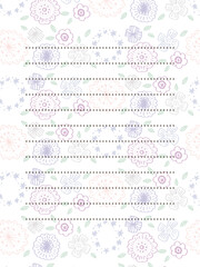 紫系フラワーパターンお手紙フレーム