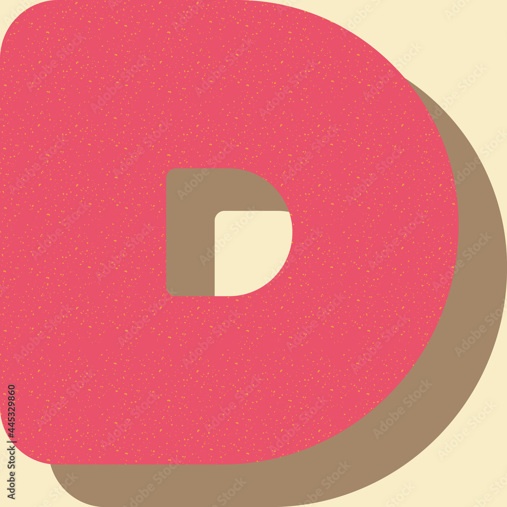 Poster letter d from the alphabet vector seamless repeat pattern print background