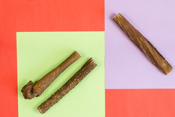 Marketing and advertising of animal products concept. Dog treats