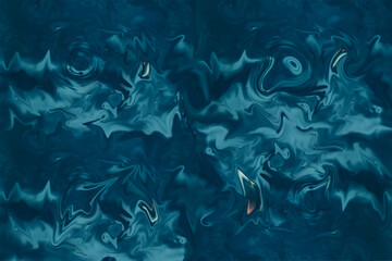 Obraz premium Defocused abstract multitasking background in navy blue. Random