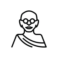 Black line icon for jayanti