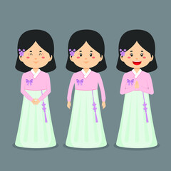 South Korea Character with Various Expression