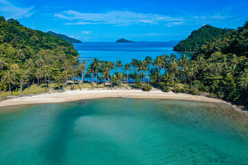 Aerial view of Koh Ngam, in Koh Chang, Trat, thailand - obrazy, fototapety, plakaty
