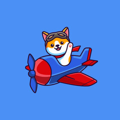 Fun Corgi Dog Flying