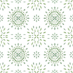 Abstract seamless hand made pattern .Drawing of watercolor droplets on a white background. Watercolor illustration.