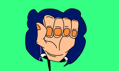 Illustration design with left hand object to commemorate international left hand day