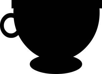 Vector illustration of the silhouette of a cup