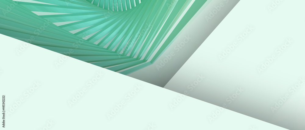 Poster creative idea futuristic abstract architecture background with arrow and success on green. banner,we