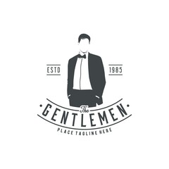 Men's Fashion Logo Design Vector Image