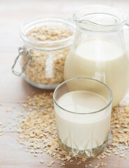Vegan oat milk, non dairy alternative milk