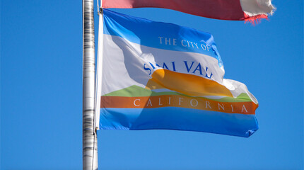 Simi Valley flag; California Los Angeles suburb
