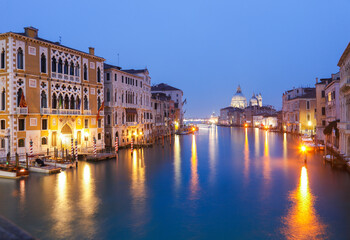 Fototapeta na wymiar View of The Cran Canal from the Accademia Bridge, Venice; Veneto; Italy; Europe.