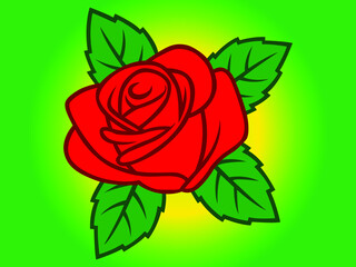 Beautiful Colorful Roses Vector Illustration