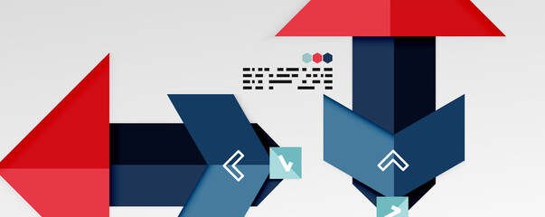 Shiny color triangles and geometric shapes vector abstract background