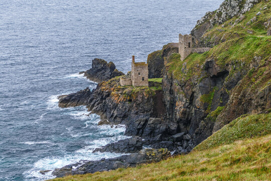 Botallack Mine Bergwerk Cornwall Crown Mine Bergbaurevier St Just Maschinenh&auml;user England 