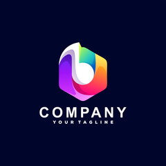 music gradient color logo design
