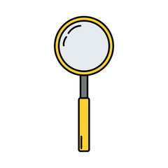 Magnifier. Doodle style icon.