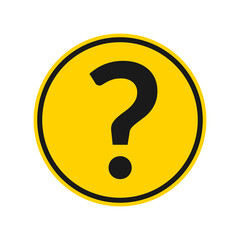 Question mark icon. FAQ circle button or sign. Vector illustration.