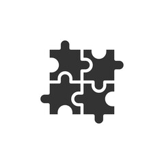 Puzzle icon isolated on white background. Jigsaw symbol modern, simple, vector, icon for website design, mobile app, ui. Vector Illustration